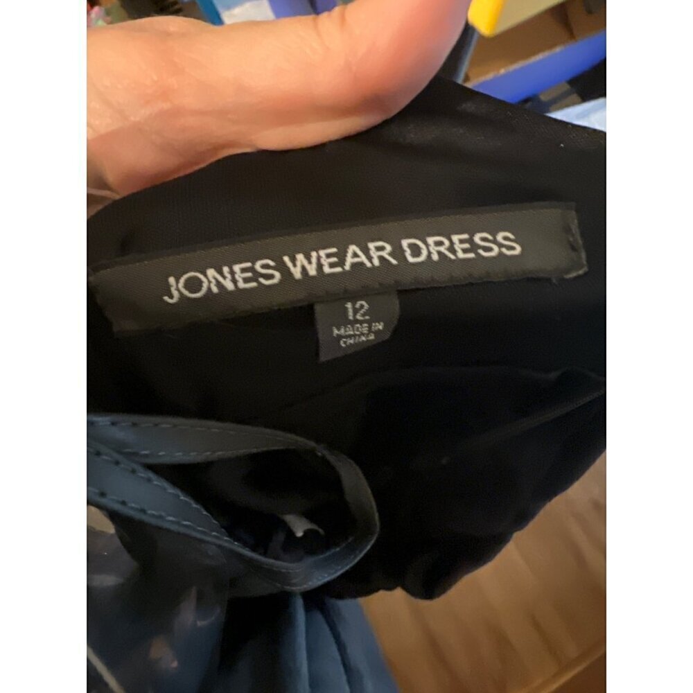 Jones Wear  Babydoll Dress 12 Black LBD Cruise Event  V-Neck‎ Empire   Coquette - Picture 2 of 12